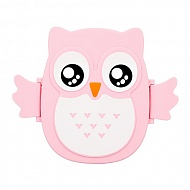 Ланч-бокс `FUN` OWL pink 16 см