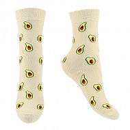 Носки женские `SOCKS` beige with avocado