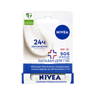 Бальзам для губ `NIVEA` SOS-уход SPF-15 4,8 г