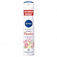 Део-спрей жен. `NIVEA` FLORAL PARADISE 72 ч (антиперспирант) 200 мл