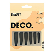 Набор накладных ногтей с клеевыми стикерами `DECO.` BEAUTY essential cruel black (24 шт + клеевые стикеры 24 шт)