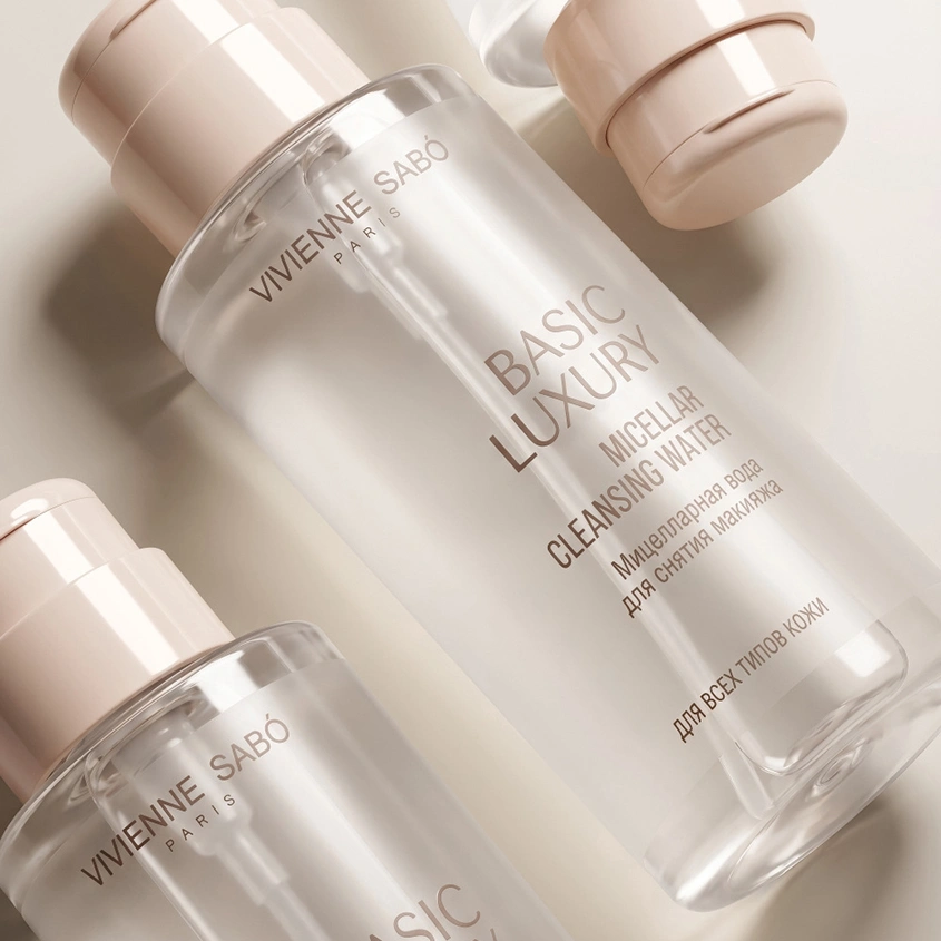 Мицеллярная вода `VIVIENNE SABO` BASIC LUXURY для снятия макияжа (для всех типов кожи) 440 мл