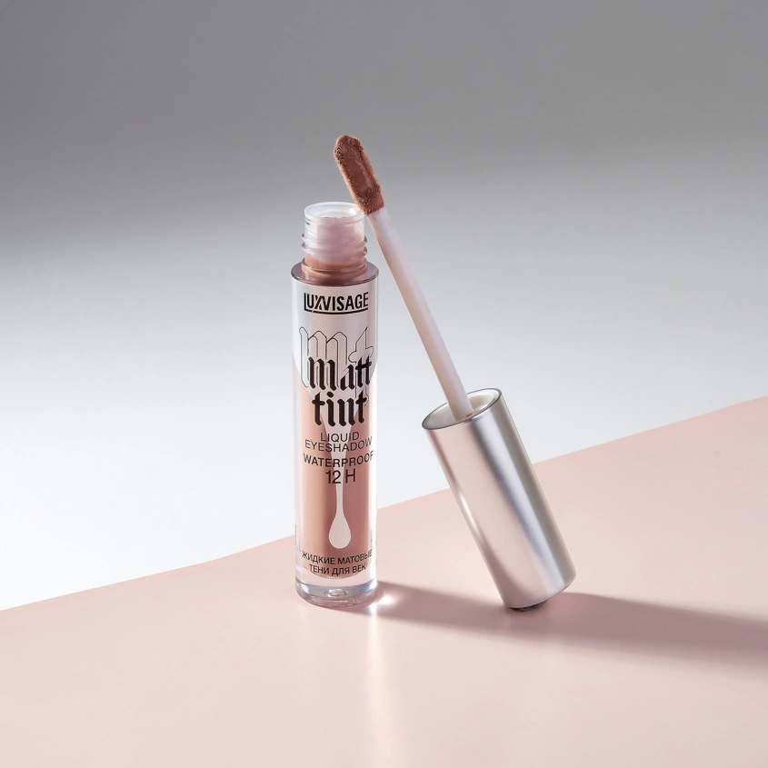 Тени для век `LUXVISAGE` `MATT TINT` LIQUID EYESHADOW WATERPROOF 12H жидкие матовые тон 104