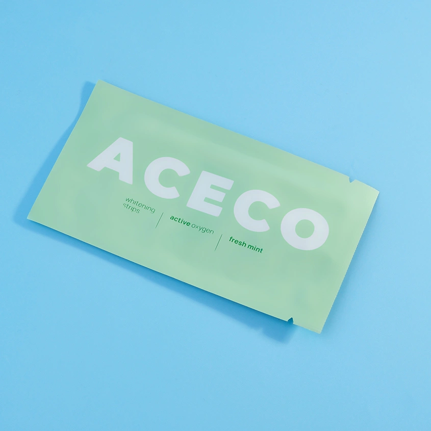 Полоски для зубов отбеливающие `ACECO` мятные 1 пара