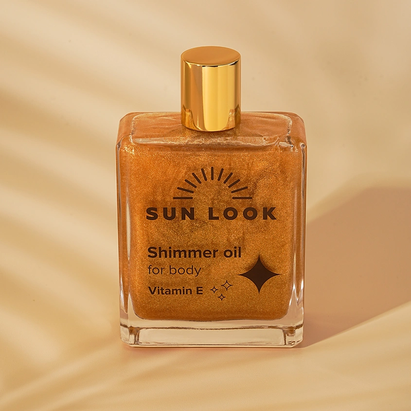 Масло-шиммер `SUN LOOK` (золотой) 100 мл