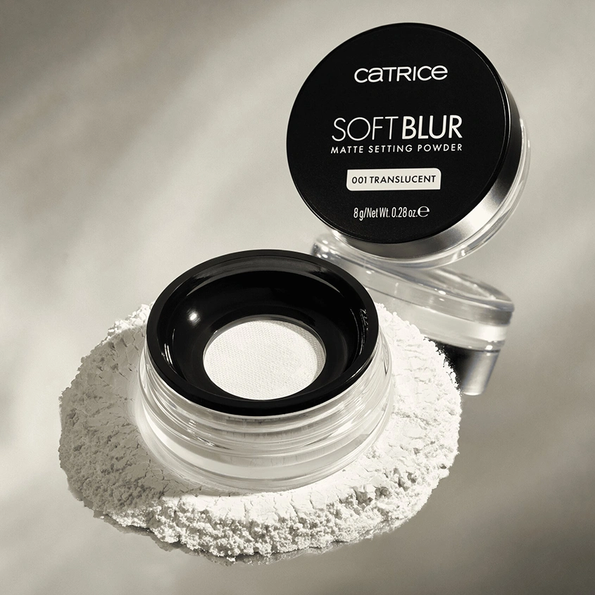 Пудра для лица `CATRICE` SOFT BLUR MATTE рассыпчатая матирующая тон 001 Translucent