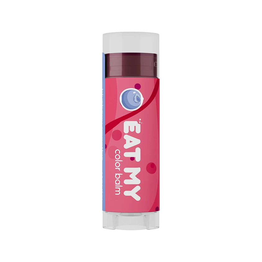 Бальзам для губ `EAT MY` COLOR оттеночный Черничный смузи 4,8 г