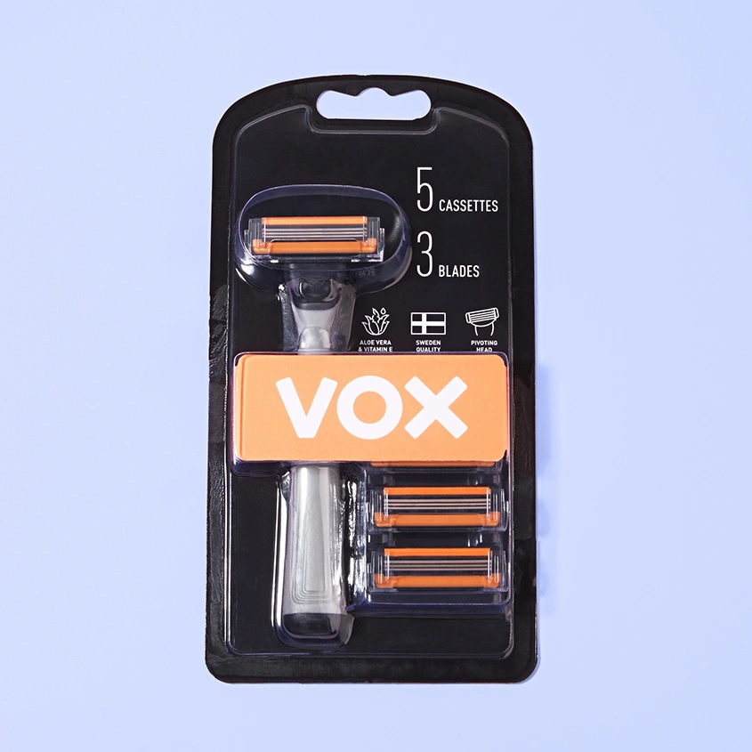 Станок для бритья `VOX` FOR MEN 3 лезвия с 5 сменными кассетами 1 шт