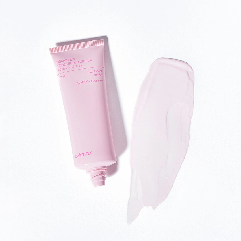 Солнцезащитный крем `CELIMAX` HEART PINK TONE UP выравнивающий тон кожи 40 мл