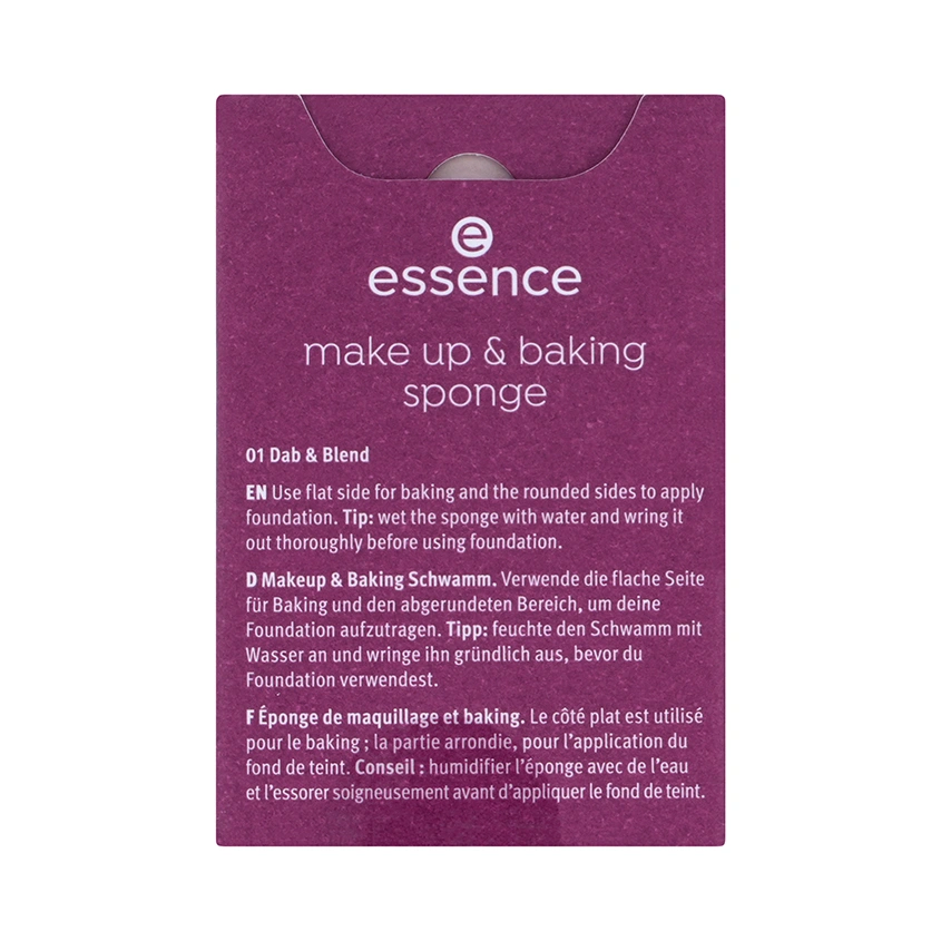 Спонж для макияжа `ESSENCE` MAKE UP & BAKING SPONGE тон 01 Dab & blend