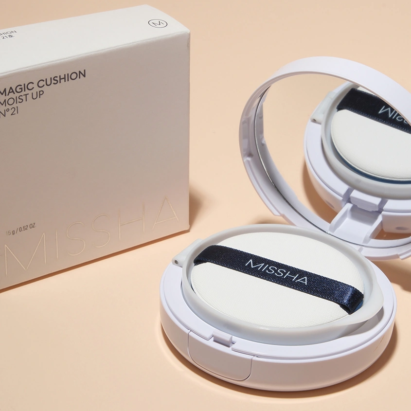 Кушон тональный для лица `MISSHA` MAGIC CUSHION MOISTURE UP с увлажняющим эффектом тон 21 Neutral light beige