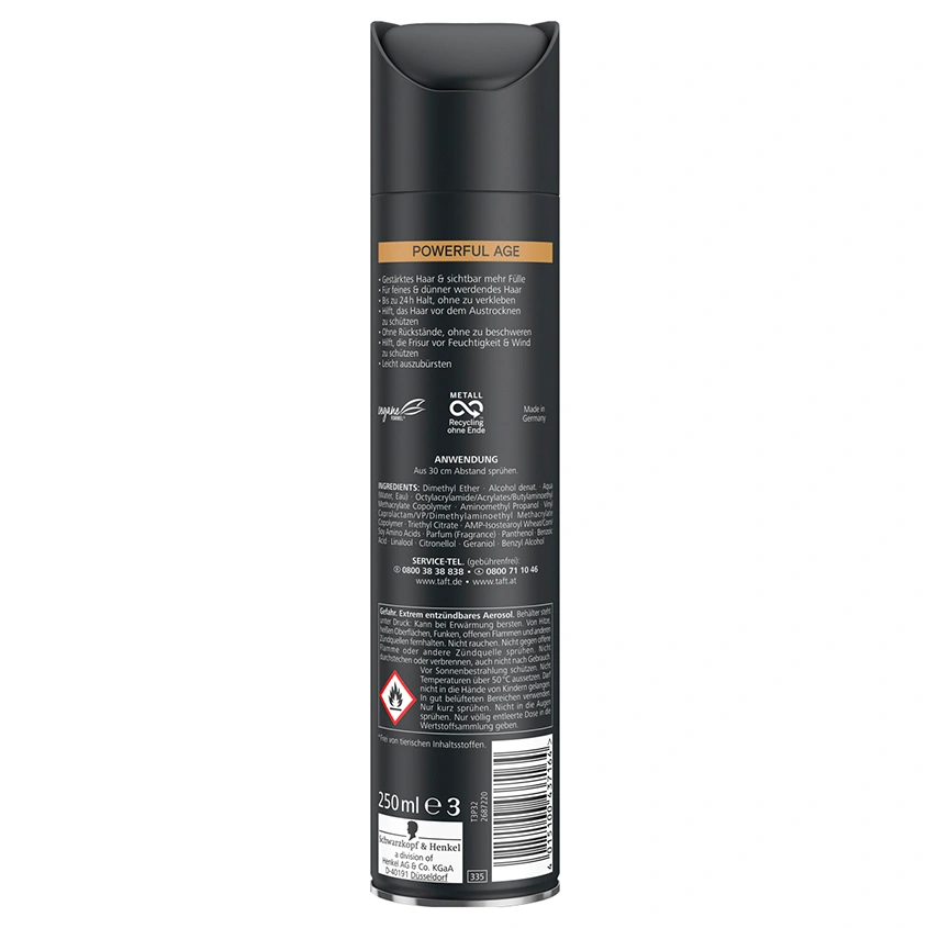 Лак для волос `ТАФТ` POWER Fullness for fine hair (5) 250 мл