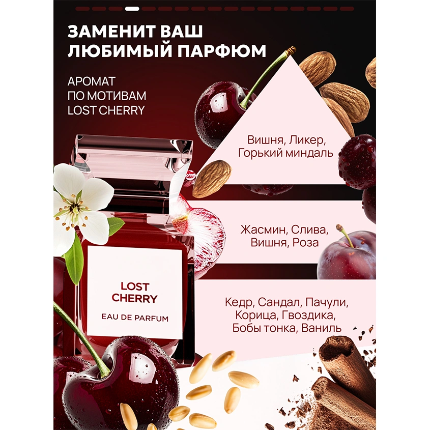 Шампунь для волос `SEMILY` парфюмированный с ароматом миндаля и вишни (восстанавливающий) 400 мл