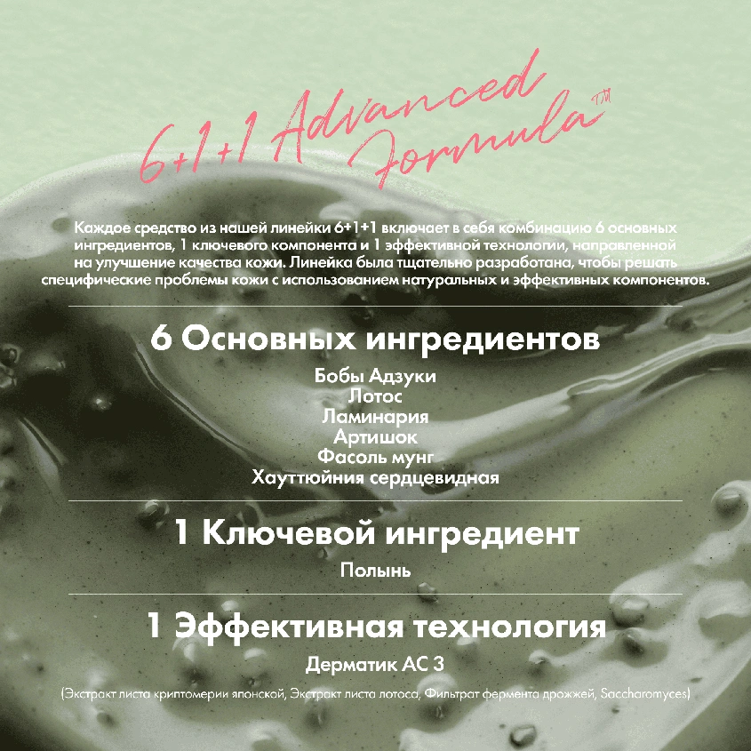 Маска для лица `AXIS-Y` с полынью, очищающая поры 100 мл