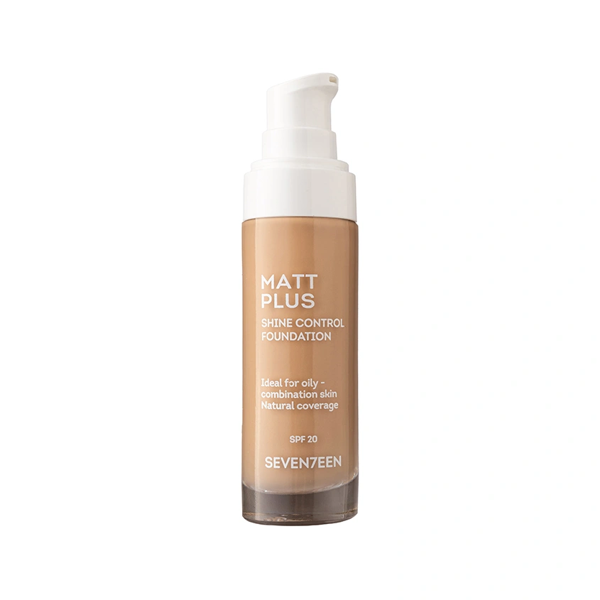 Крем тональный для лица `SEVEN7EEN` MATT PLUS SHINE CONTROL FOUNDATION матирующий тон 04 Розово-бежевый