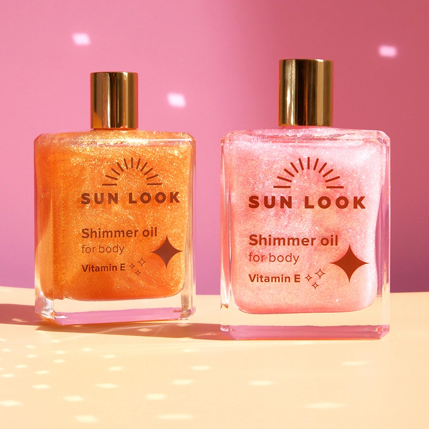 Масло-шиммер `SUN LOOK` (золотой) 100 мл