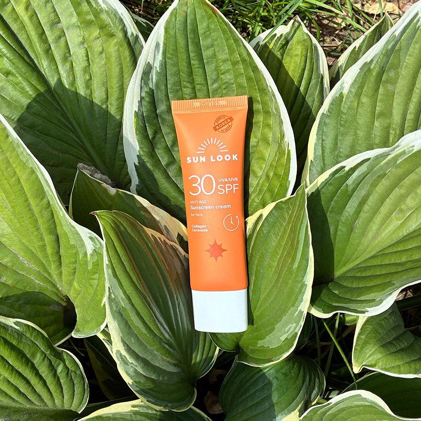 Крем для лица `SUN LOOK` солнцезащитный ANTI-AGE SPF-30 с коллагеном 50 мл
