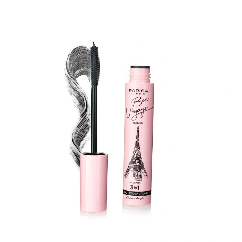 Тушь для ресниц `PARISA` BON VOYAGE france 3in1 curl volume long
