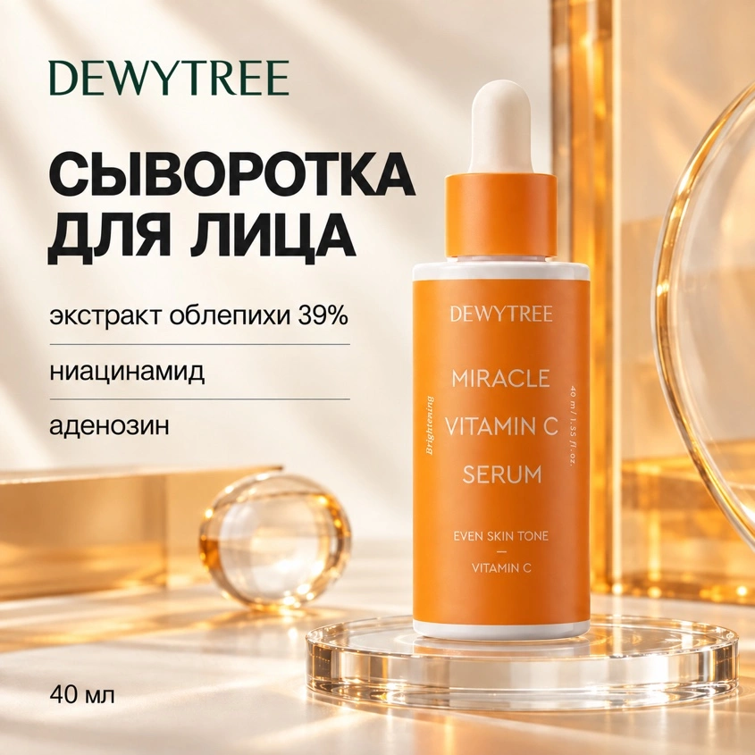 Сыворотка для лица `DEWYTREE` MIRACLE с витамином С (выравнивающая тон кожи) 40 мл