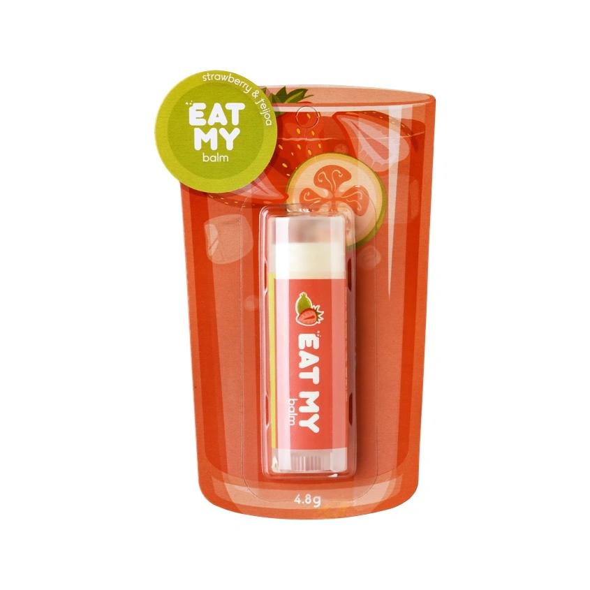 Бальзам для губ `EAT MY` LEMONADE Клубника-фейхоа 4,8 г