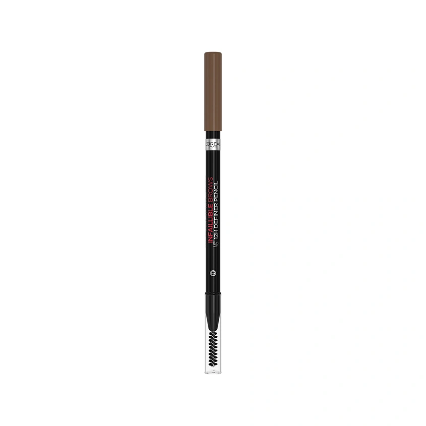 Карандаш для бровей `LOREAL` `INFAILLIBLE BROWS 12H DEFINER` тон 5.0 Light Brunette с щеточкой