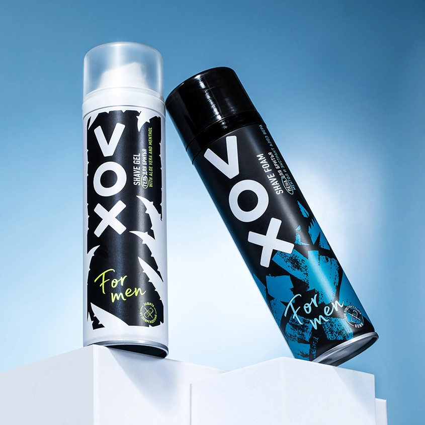 Пена для бритья `VOX` FOR MEN ментол и экстракт алоэ вера 200 мл