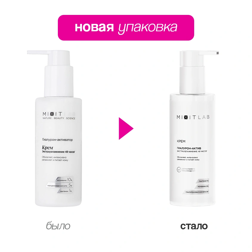 Крем для лица `MIXIT` `LAB` WOW MOISTURE с мочевиной и гиалуроновой кислотой (экстраувляжняющий) 150 мл