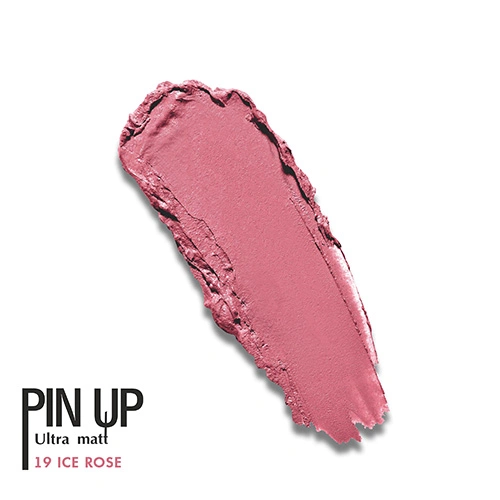 Блеск для губ `LUXVISAGE` `PIN UP` ULTRA MATT матовый тон 19 ice rose