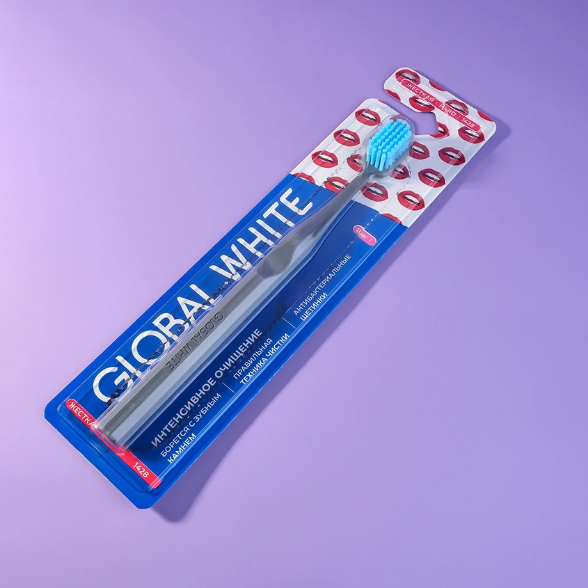 Щетка зубная `GLOBAL WHITE` Hard интенсивное очищение