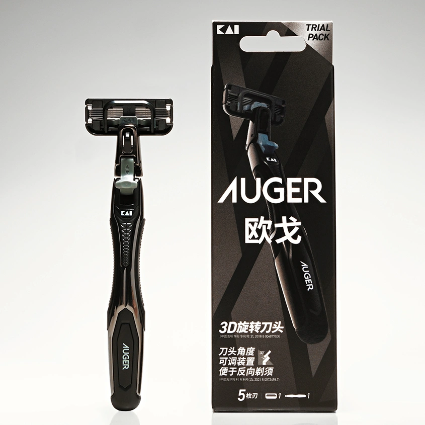 Станок для бритья `AUGER` 5 лезвий с 1 сменной кассетой 1 шт