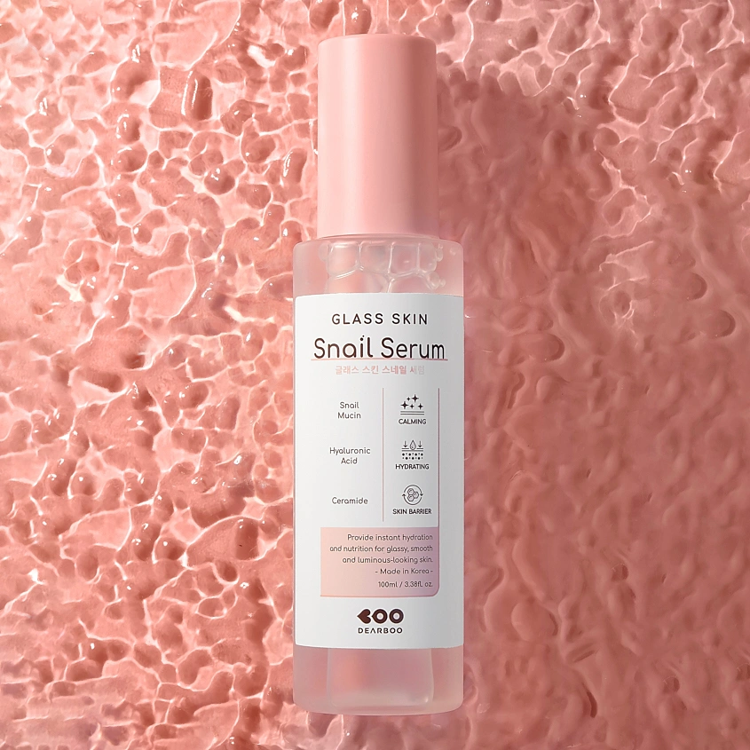 Сыворотка для лица `DEARBOO` GLASS SKIN с муцином улитки 100 мл