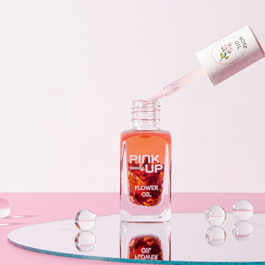 Масло для ногтей и кутикулы `PINK UP` `BEAUTY` rose oil 11 мл