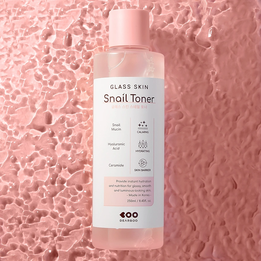 Тонер для лица `DEARBOO` GLASS SKIN с муцином улитки 250 мл