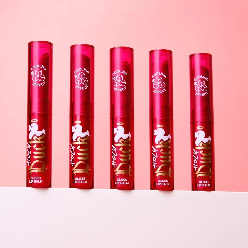 Бальзам для губ `BEAUTY BOMB` HOLY DUCK глянцевый с охлаждающим эффектом тон 05 Saint kiss