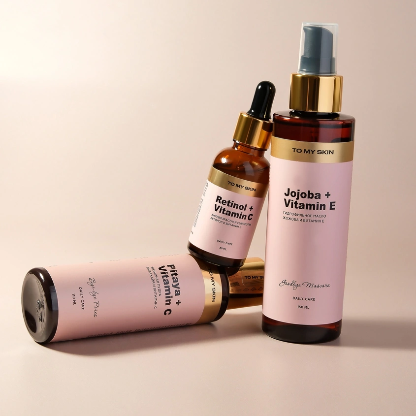 Энзимная пудра для умывания `TO MY SKIN` DAILY CARE питахайя и витамин C 110 мл