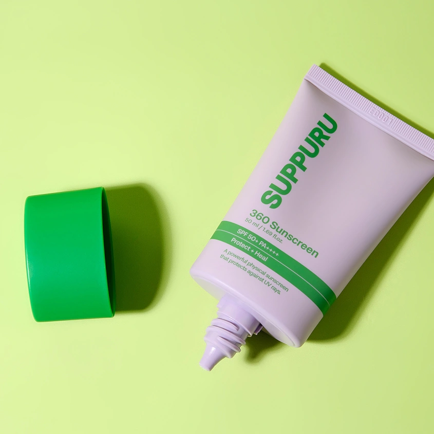 Крем для лица `SUPPURU` солнцезащитный SPF50+ PA++++ с ниацинамидом и растительными экстрактами 50 мл