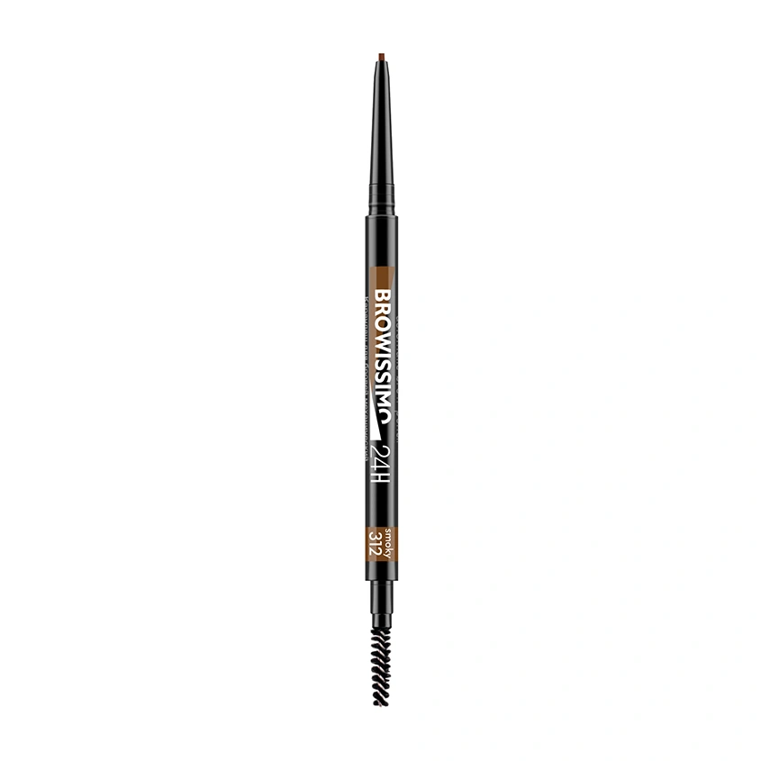 Карандаш для бровей `LUXVISAGE` BROWISSIMO Ultra slim super stay 24H механический тон 312 Smoky