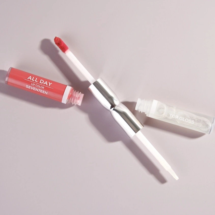 Помада-блеск для губ `SEVEN7EEN` ALL DAY LIP COLOR & TOP GLOSS жидкая стойкая тон 05 Кремовая слива
