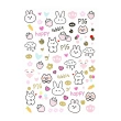 Наклейки для ногтей `PINK UP` `DECOR` CUTE COLLECTION 2D переводные тон 115