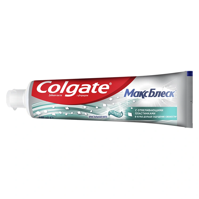 Паста зубная `COLGATE` МАКС БЛЕСК Кристальная мята 100 мл