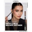 Карандаш для бровей `LOREAL` `INFAILLIBLE BROWS 12H DEFINER` тон 5.0 Light Brunette с щеточкой