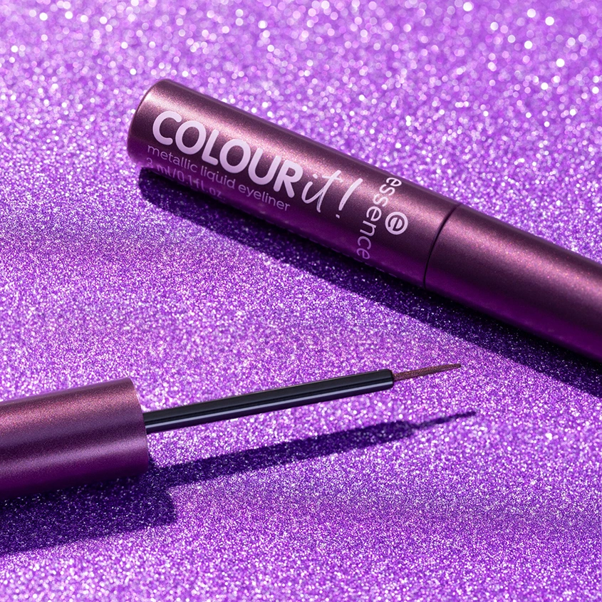 Подводка для глаз `ESSENCE` COLOUR IT! жидкая с эффектом металлик тон 02 Dark cherry