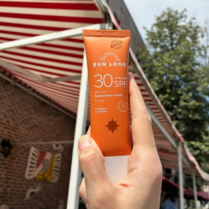 Крем для лица `SUN LOOK` солнцезащитный ANTI-AGE SPF-30 с коллагеном 50 мл
