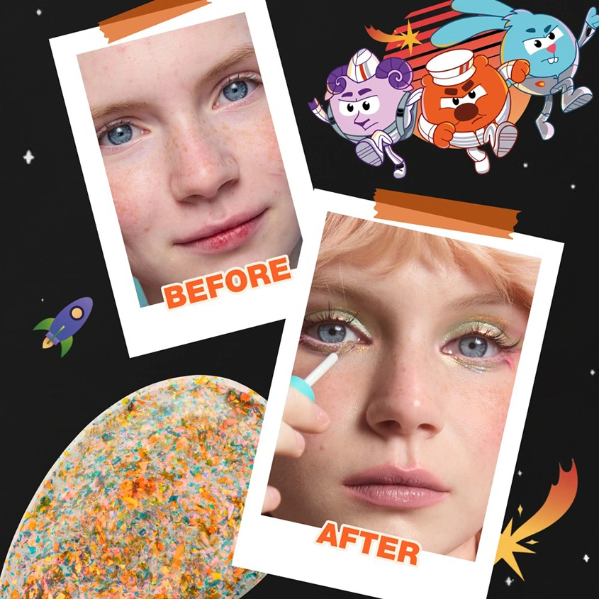 Глиттер для лица `BEAUTY BOMB` СМЕШАРИКИ тон 01 Золото-зеленый