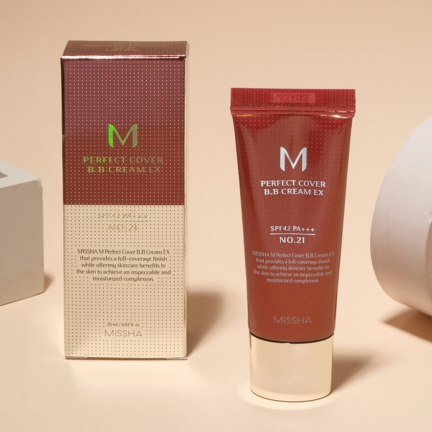 Тональный BB-крем для лица `MISSHA` PERFECT COVER с матовым покрытием тон 21 Light beige 20 мл
