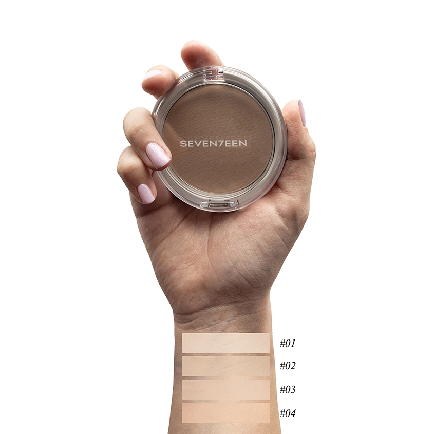 Пудра для лица `SEVEN7EEN` NATURAL SILKY TRANSPARENT компактная с алоэ вера тон 01 Слоновая кость