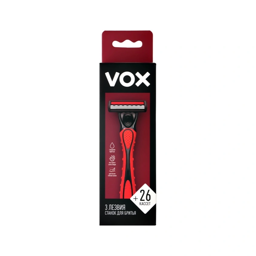 Станок для бритья `VOX` FOR MEN 3 лезвия с 26 сменными кассетами 1 шт