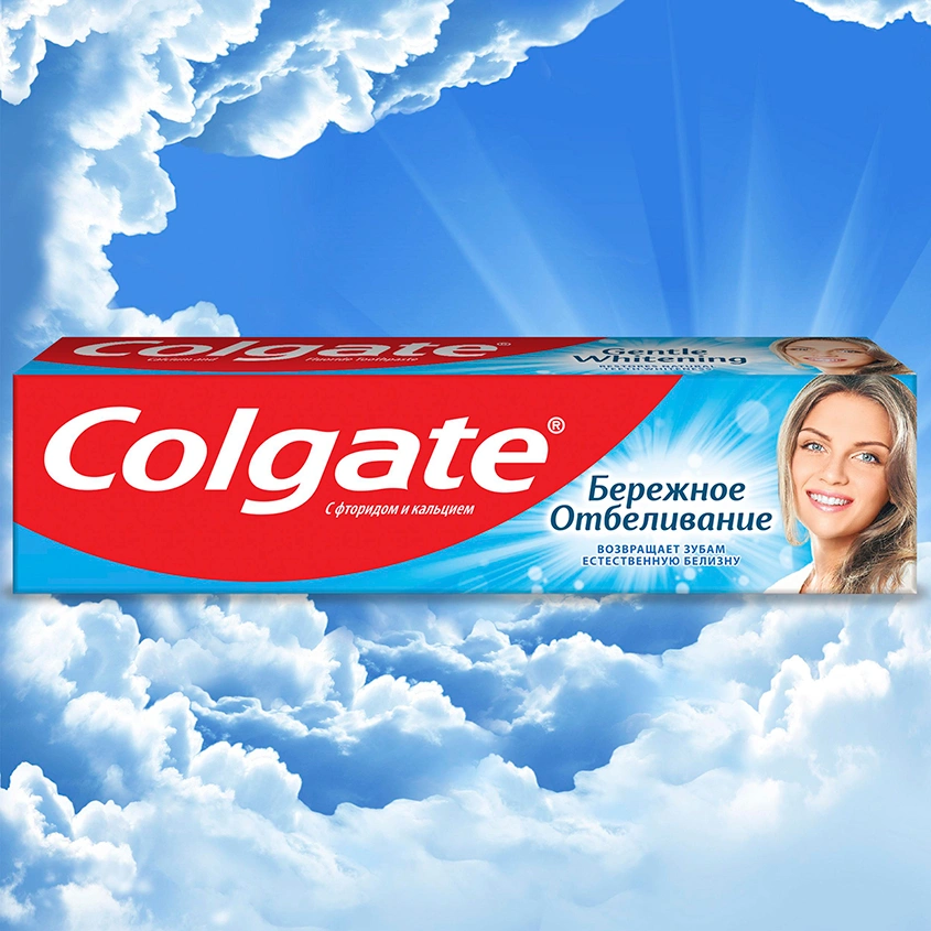 Паста зубная `COLGATE` БЕРЕЖНОЕ ОТБЕЛИВАНИЕ 100 мл