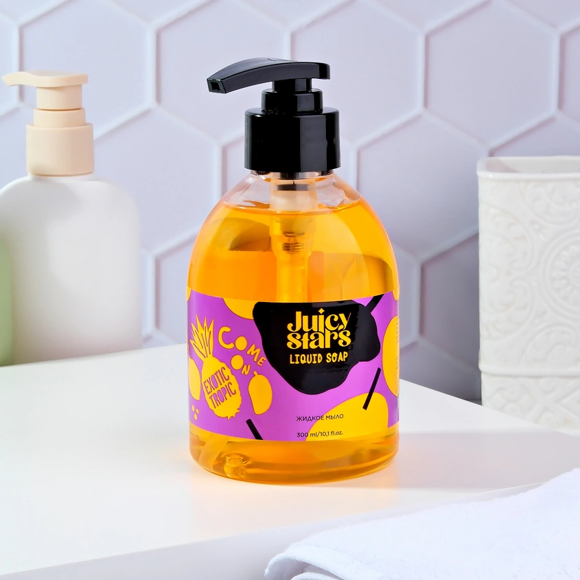 Жидкое мыло `JUICY STARS` Камон, экзотик тропик! 300 мл