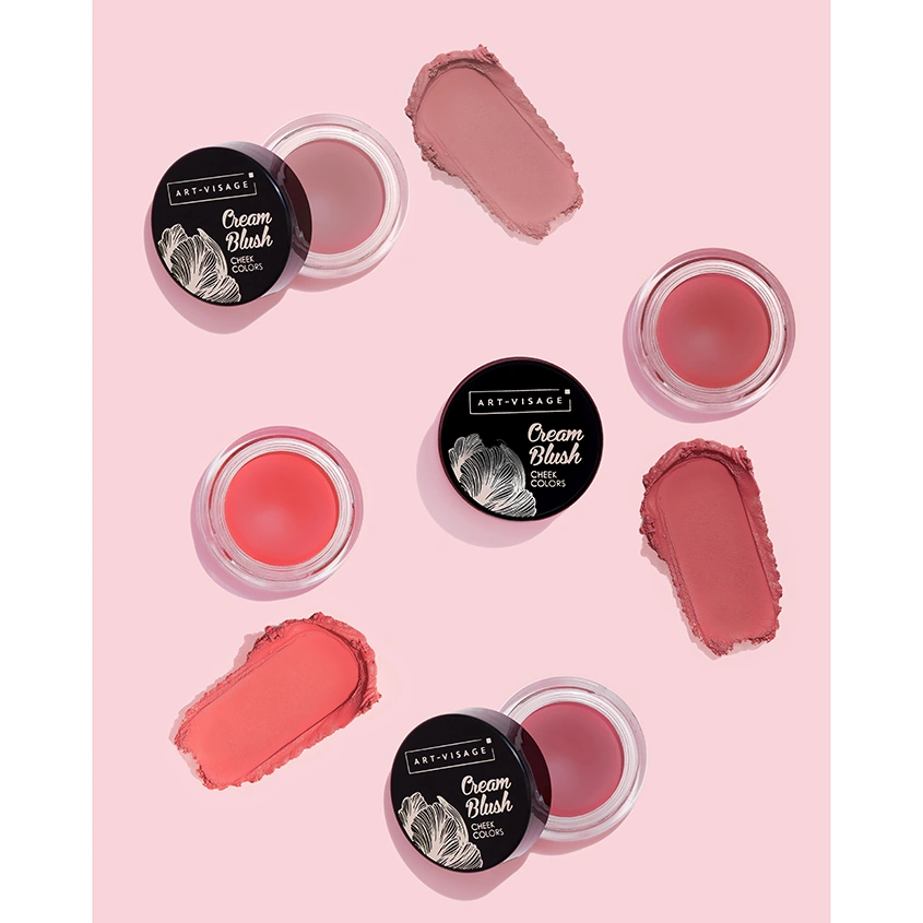 Румяна для лица `ART-VISAGE` CREAM BLUSH кремовые тон 01 ягодный сорбет